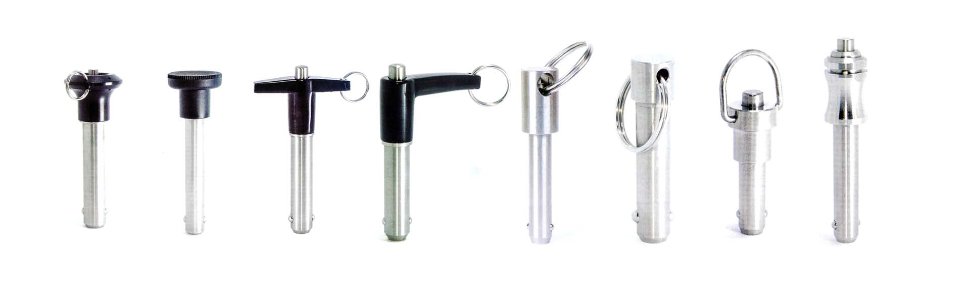 Precision fastening pins and quick release fasteners